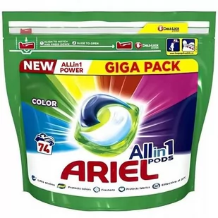 Ariel All In 1 Color Giga Pack 74 Szt Kapsułki - Środki do prania - miniaturka - grafika 1