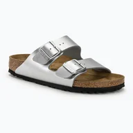 Sport OUTLET - Klapki damskie BIRKENSTOCK Arizona BF Narrow silver - miniaturka - grafika 1