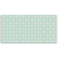 Podkładki na biurko - Duża mata na biurko Biało niebieski wzór vintage 120x60 cm - miniaturka - grafika 1