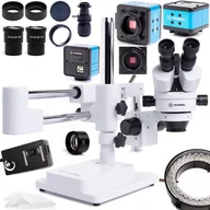 Mikroskopy i lupy - Mikroskop Stereoskopowy Optyczny Techrebal 10HW Regulowane oświetlenie 56x LED Obiektyw 0,5 Kamera T250 5MP - miniaturka - grafika 1