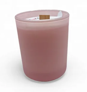Świeca Sojowa ręcznie robiona Handmade rózowy mat 230 ml Lawenda - Świece - miniaturka - grafika 1