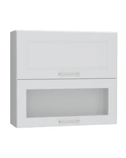 Szafka Wisząca Alto 2 Fronty Uchylne 1 Witryna 1 Front 80X72 Cm Mdf Jasny Szary - Szafki kuchenne - miniaturka - grafika 1