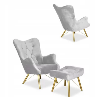 Fotel skandynawski Luna z podnóżkiem Family Meble - Fotele - miniaturka - grafika 1