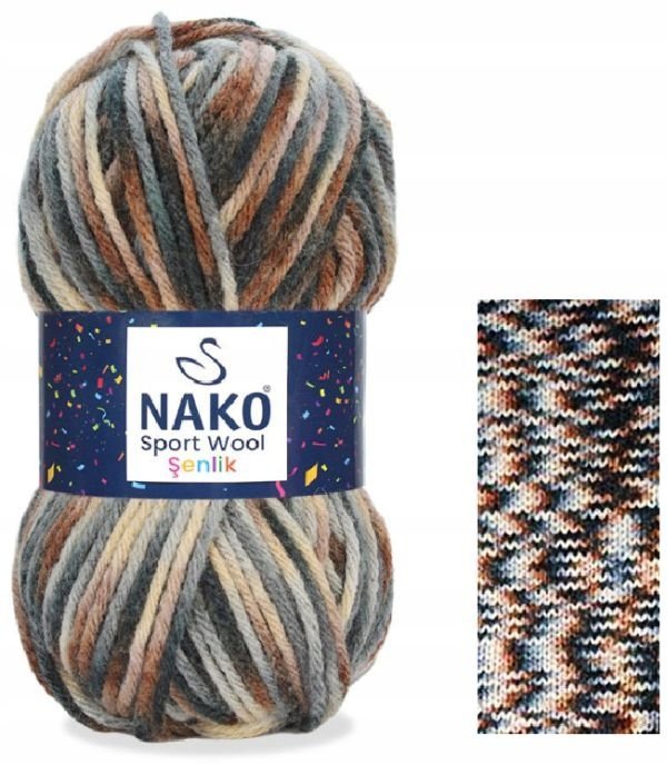 włóczka SPORT WOOL SENLIK kolor 87738