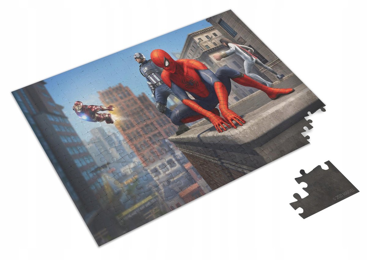 PUZZLE Avengers Marvel Bohaterowie Spiderman + IMIĘ Pudełko 120 el. #2