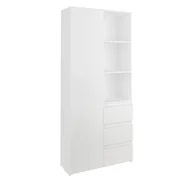 Regały - Regał Książki Biurowy 3 Szuflady B-80-S3 Biały - miniaturka - grafika 1