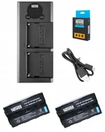 Ładowarki i akumulatory - Zestaw Ładowarka Lcd Dual +2 Akumulatory Do Sony Np-F970 - miniaturka - grafika 1