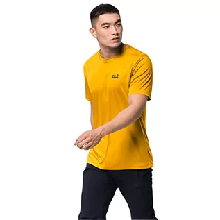 Koszulki męskie - Jack Wolfskin koszulka męska tech, Burly Yellow Xt, M - grafika 1