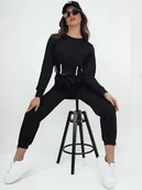 Dresy damskie - Komplet damski dresowy KEILI czarny Dstreet AY1008-M - miniaturka - grafika 1