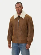 Kurtki męskie - BOSS Kurtka skórzana Jonier 50547567 Beżowy Relaxed Fit - miniaturka - grafika 1