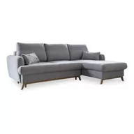 Narożniki - Jasnoszary narożnik rozkładany Miuform Scandic Lagom, prawostronny - miniaturka - grafika 1