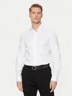 Calvin Klein Koszula K10K113851 Biały Slim Fit - Koszule męskie - miniaturka - grafika 1