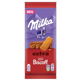 Milka Extra Lotus Biscoff Mleczna Czekolada Z Karmelowymi Ciasteczkami 190G - Czekolada - miniaturka - grafika 1