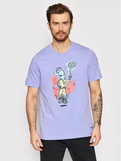 Koszulki męskie - Adidas T-Shirt Stokd Tee Alien HC7150 Fioletowy Regular Fit - grafika 1