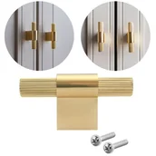 Meble modułowe i akcesoria - Uchwyt meblowy gałka do mebli złoty loft nowoczesny 68mm - miniaturka - grafika 1