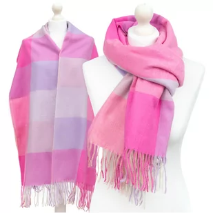 Duży Szal Damski Kaszmirowy Szalik Ciepły Kratka W Kratkę Kaszmir Kolory - Sza-H-9748-23 - Apaszki i szaliki damskie - miniaturka - grafika 1