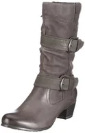 Kozaki damskie - Jana Damskie modne kozaki, szary - Szary grafit - 37.5 EU Weit - miniaturka - grafika 1