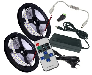 Zestaw Led 300 Biała 10M 3528 Ściemniacz Zasil - Taśmy LED - miniaturka - grafika 1