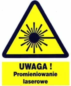 Akcesoria BHP - ZOO-24 - UWAGA promieniowanie laserowe - ZNAK BHP - miniaturka - grafika 1