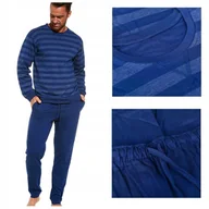 Piżamy damskie - CORNETTE Piżama Męska Bawełna 117/235 Basic Paski Granatowa Rozmiar XL - miniaturka - grafika 1