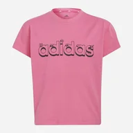 Koszulki dla dziewczynek - Koszulka dziecięca Adidas G G T2 GN1433 170 cm Różowa (4064044982476) - miniaturka - grafika 1