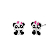 Biżuteria dla dzieci - Kolczyki dla dziewczynki srebrne Panda Pandy - miniaturka - grafika 1