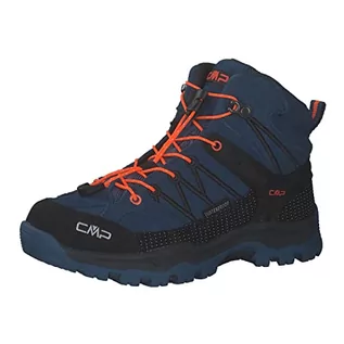 Buty dla chłopców - CMP Kids Rigel Mid hiking boot Buty trekkingowe i trekkingowe Uniseks - dzieci , Dusty Blue Flash Orange , 33 EU - grafika 1
