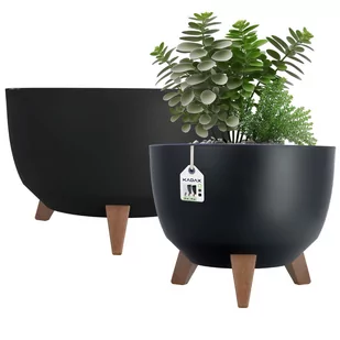 Misa na kwiaty z nóżkami czarna Luri 29 cm + 40 cm, 2 szt. - Donice Misa na kwiaty z nóżkami czarna Luri 29 cm + 40 cm, 2 szt. - Donice - miniaturka - grafika 1