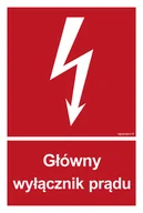 Systemy ekspozycyjne i znaki informacyjne - BC008 GŁÓWNY WYŁĄCZNIK PRĄDU, KN - FOLIA PODŁOGOWA NIEŚWIECĄCA; (500X740MM) - miniaturka - grafika 1