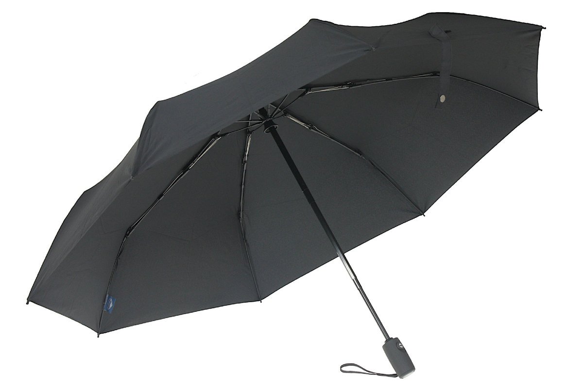 Czarny parasol męski pełny automat - wygoda i styl 112cm