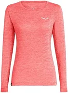 Koszulki i topy damskie - Salewa Salewa Damski T-shirt Puez Melange Dry W L/S Fluo Coral Melange 44 00-0000027454 - miniaturka - grafika 1