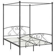 Łóżka - Szare metalowe łóżko 140x200 cm - Elox - miniaturka - grafika 1