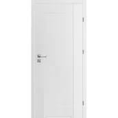 Drzwi wewnętrzne - Skrzydło drzwiowe 70P pełne biały tago + podcięcie wentylacyjne + zamek blokada prawe - miniaturka - grafika 1