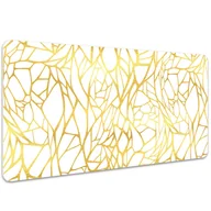 Podkładki na biurko - Mata z nadrukiem na biurko Złoty ornament 100x50 cm, Dywanomat - miniaturka - grafika 1