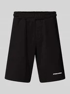 Spodnie sportowe męskie - Szorty z dzianiny dresowej z elastycznym pasem - miniaturka - grafika 1