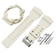 Akcesoria do smartwatchy - 2W1 Opaska Pasek + Etui Casio G-Shock Ga-100 Ga-110 Gd-100 G-8900 Biała (Czarny Napis) - miniaturka - grafika 1