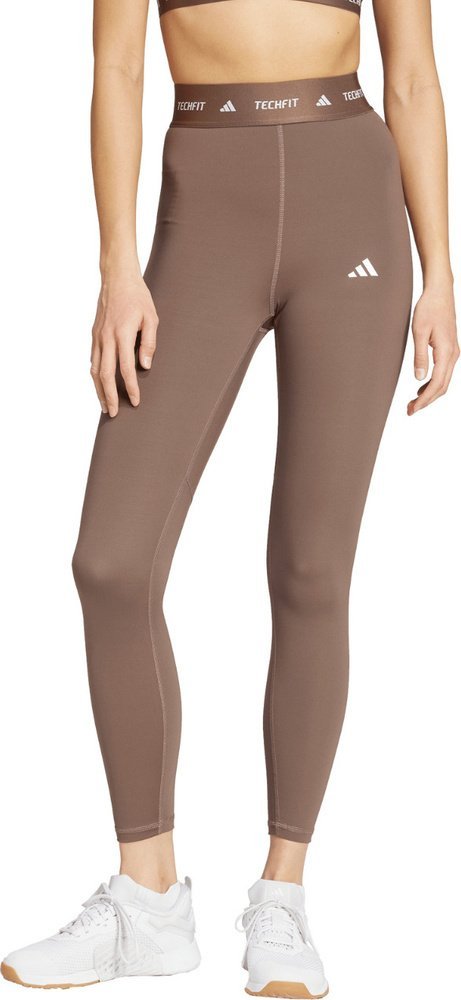 Adidas Legginsy damskie adidas Techfit 7/8 brązowe JW5181 S
