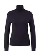 Swetry damskie - comma Sweter damski z długim rękawem, 5976 Navy, 44 duże rozmiary wysoki - miniaturka - grafika 1