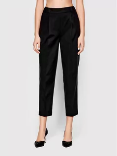 Spodnie damskie - Sisley Spodnie materiałowe 40YR55CZ7 Czarny Regular Fit - grafika 1