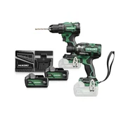 Zestawy elektronarzędzi - Hikoki KC18DE WMZ akumulatorowy 2-narzędziowy zestaw 18V 2x5,0Ah Li-Ion (DV18DE+WR18DH) w walizce HitSystem - miniaturka - grafika 1