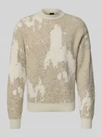 Swetry męskie - Sweter z dzianiny o luźnym kroju z dodatkiem wełny model ‘KRADAR’ - miniaturka - grafika 1