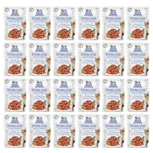 Brit Care Cat Pouch STERILISED Fillets in Jelly with Hearty Duck & Tender Turkey 24 x 85 g - Mokra karma dla kotów - miniaturka - grafika 1