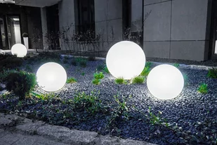 Zestaw dekoracyjne kule ogrodowe - Luna Balls 20, 25, 30, 40 cm + Żarówki Led - Lampy ogrodowe - miniaturka - grafika 1