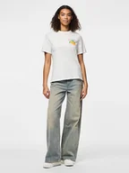 Koszulki i topy damskie - Pieces Koszulka "Summer" w kolorze białym - miniaturka - grafika 1