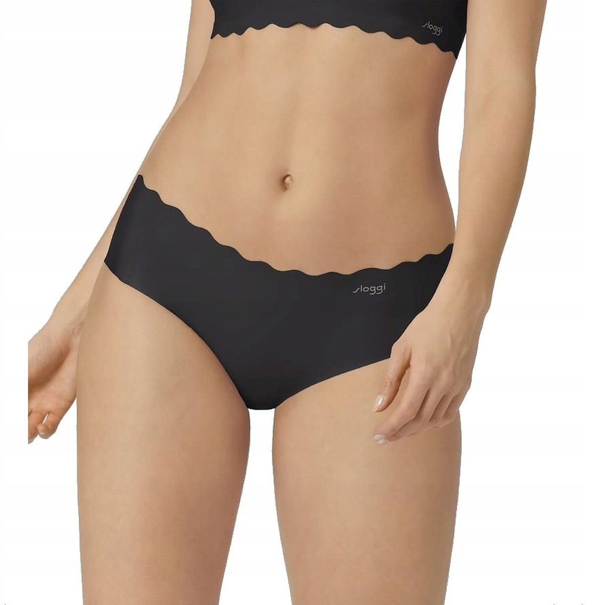 Majtki SLOGGI Zero Feel Wavy Hipster XS Czarne Bezszwowe