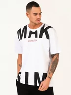 Koszulki męskie - T-SHIRT MĘSKI Z NADRUKIEM BIAŁY OZONEE MR/21572 - Ozonee - miniaturka - grafika 1