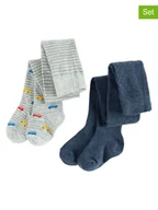 Rajstopy dziecięce - COOL CLUB Rajstopy (2 pary) w kolorze granatowym i szarym - miniaturka - grafika 1