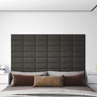Lumarko Panele ścienne, 12 szt, ciemnoszare, 30x15 cm, tkanina, 0,54 m²! - Panele ścienne i boazeria - miniaturka - grafika 1