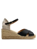 Espadryle damskie - Geox Espadryle D Gelsa Low D45NGA 00085 C9999 Czarny - miniaturka - grafika 1