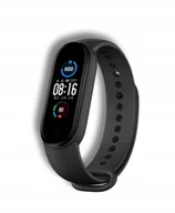 Akcesoria do smartwatchy - Opaska Zamienna Czarna Pasek Do Opaski Xiaomi Mi Band 5 / 6 / 7 Watch Black - miniaturka - grafika 1